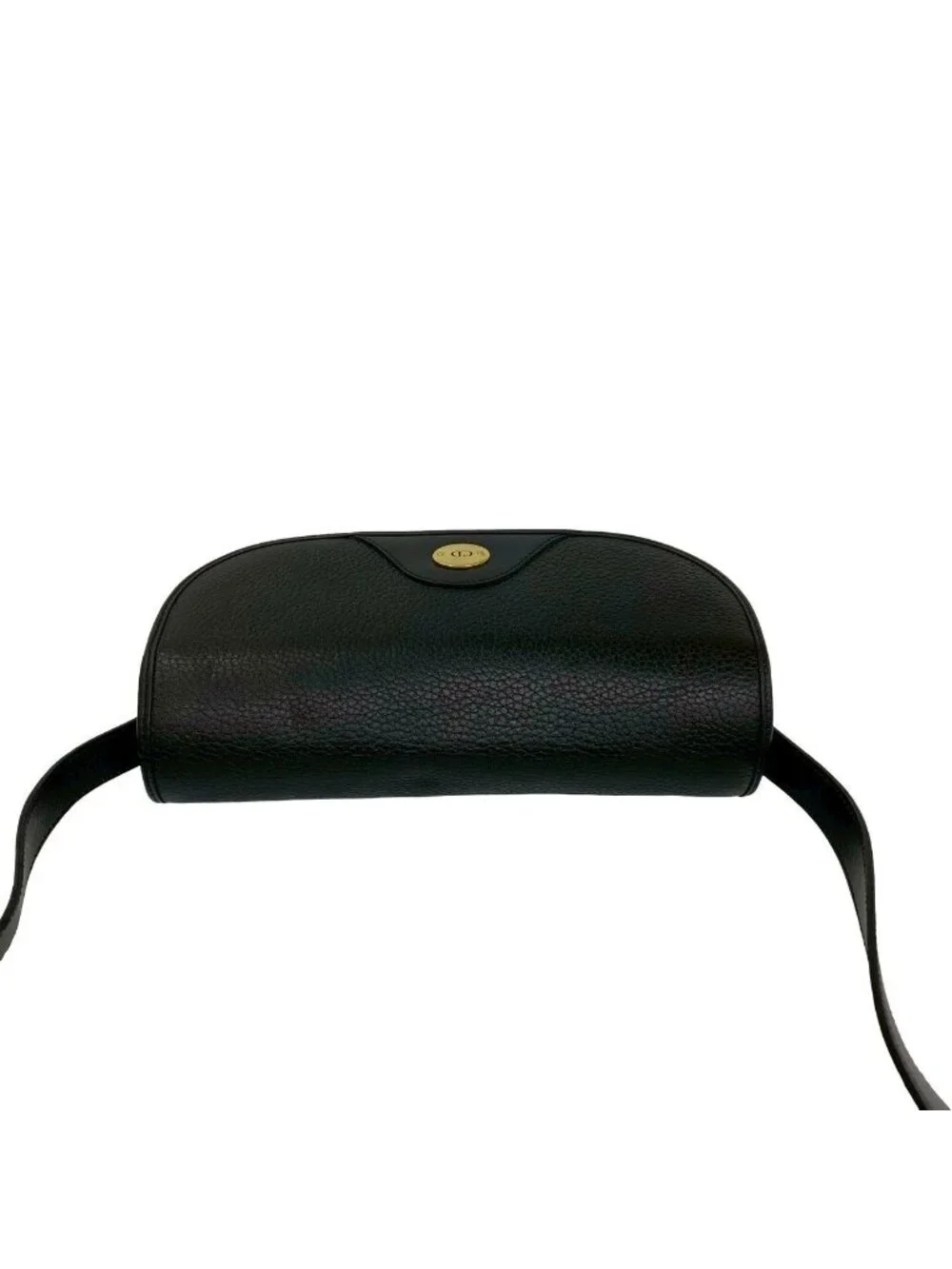 Dior Vintage CD Logo Leather Mini Shoulder Bag Crossbody Black